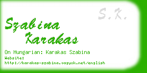 szabina karakas business card